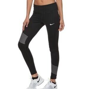 Nike Dri-FIT Black Reflective Women's Running Leggings - Size XL